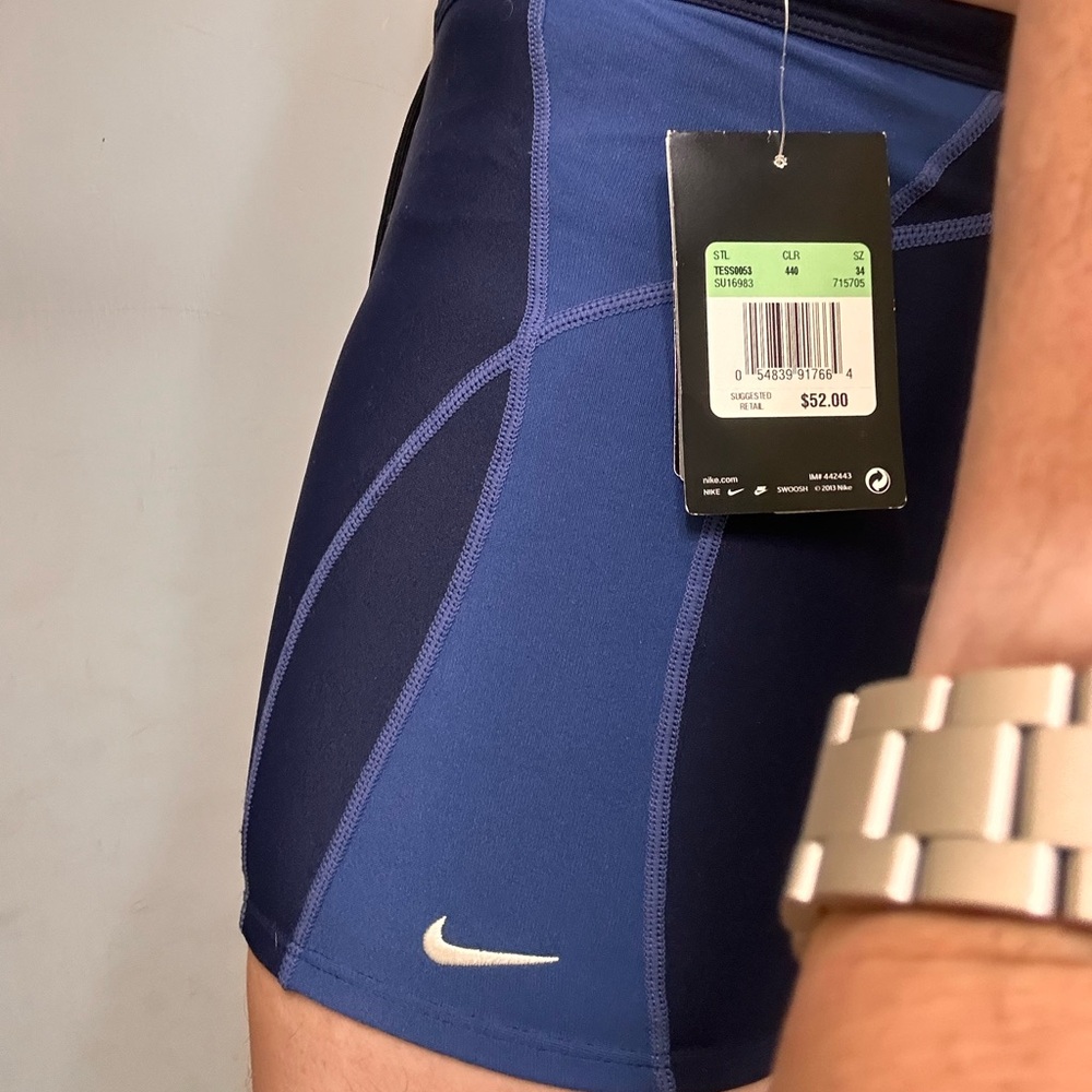 Nike Navy Blue Square Cut Swimsuit